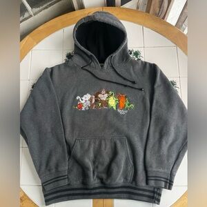 Vintage Rainforest Cafe Hoodie Adult Small Embroidered Souvenir Jungle Y2K